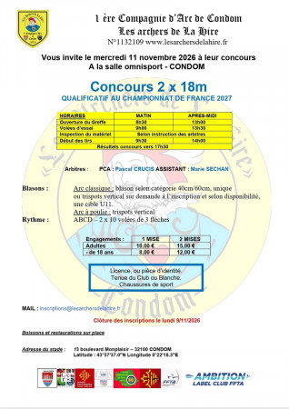 Concours Salle CONDOM 2026